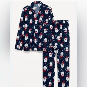 Old Navy Santa Claus Kids Pajamas - Blue size 3T new never been worn